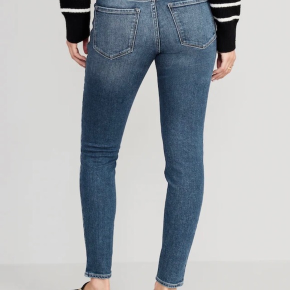 Old Navy women’s Rockstar blue jeans denim straight leg size 2 26 NWOT boho punk - Picture 4 of 9